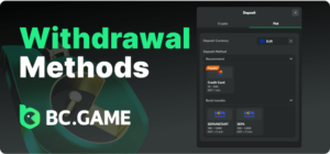 Withdrawal Methods BC GAME